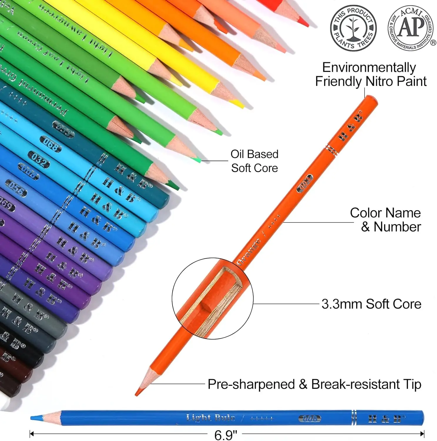 Color Colored Pencils Set with Coloring Book, Eraser, and Sharpener - Perfect for Drawing and Coloring - Soft Oil-Based Cores