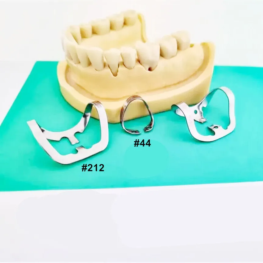 10 pieces Dental Rubber Dam Clamps #44 Wingless Anterior Clamp B4 212#  and #B4 for Twin Cuspid Teeth