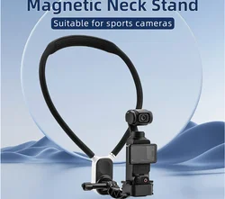 Pocket 2/3 Magnetic Neck Mount for DJI Creator Combo,Chest Mount Stand Hand Free Neck Holder for GoProHero 9-13 insta360 x1-4
