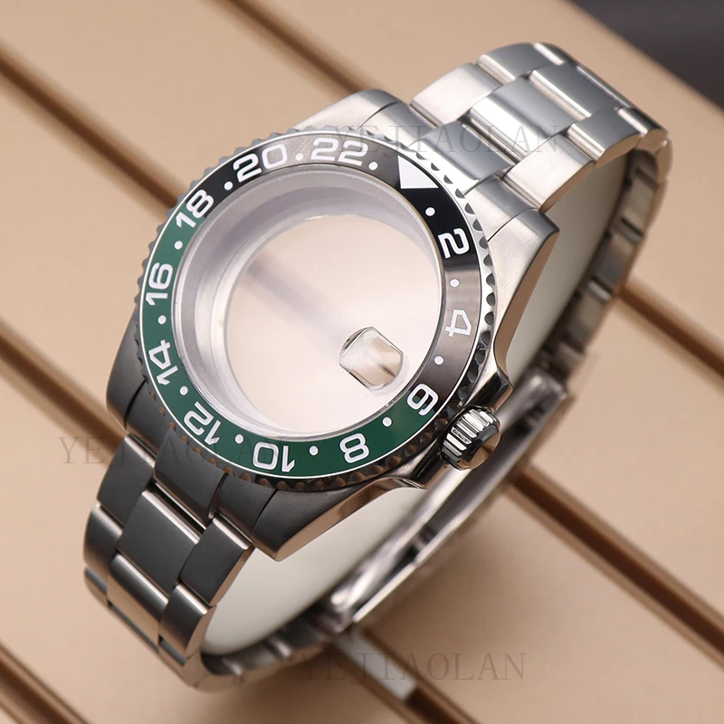 40mm NH35 Case Bracelet Watches Parts For GMT Seiko NH35 NH36 4R36 Miyota 8215 Eta 2824 Movement 28.5mm Dial 38mm Ceramic Bezel