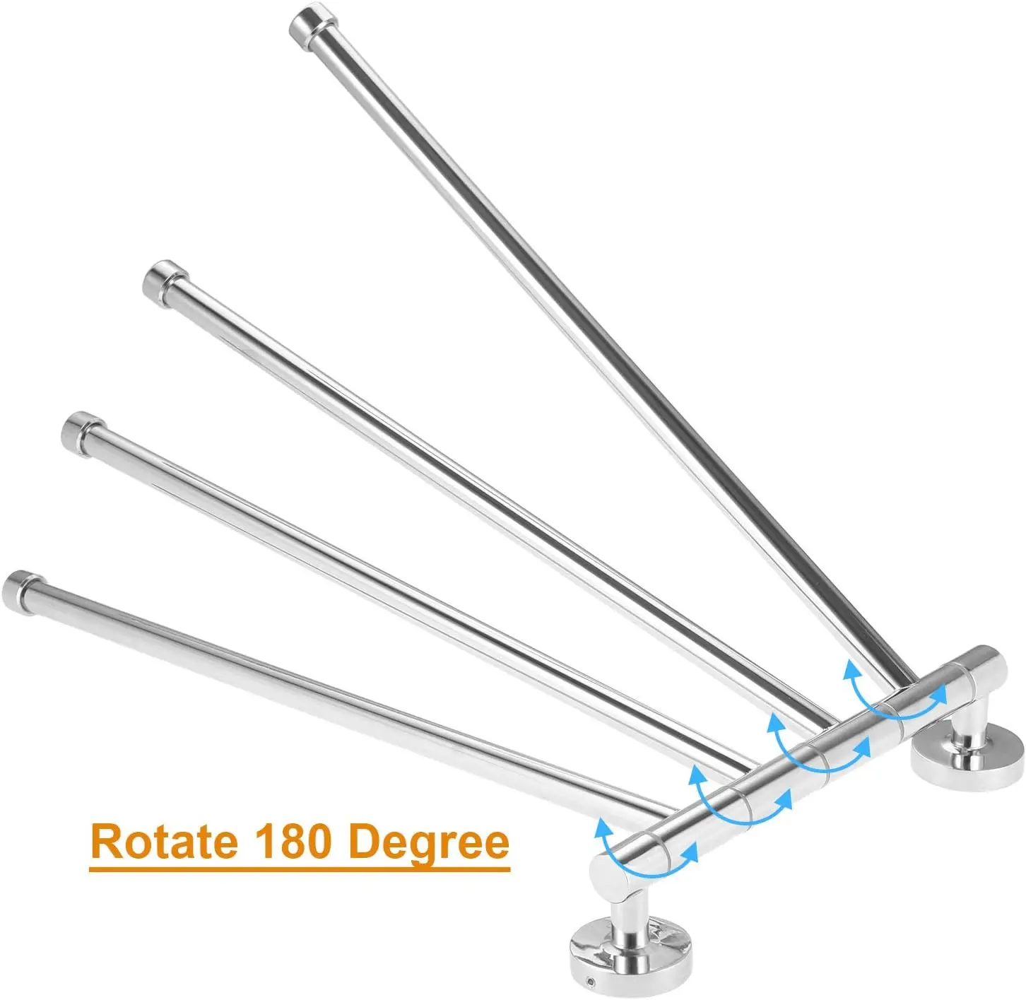 

1 шт., вешалка для полотенец из нержавеющей стали, вращающаяся вешалка для полотенец, ванная комната, кухня, настенная вешалка для полотенец, держатель, фурнитура, аксессуар