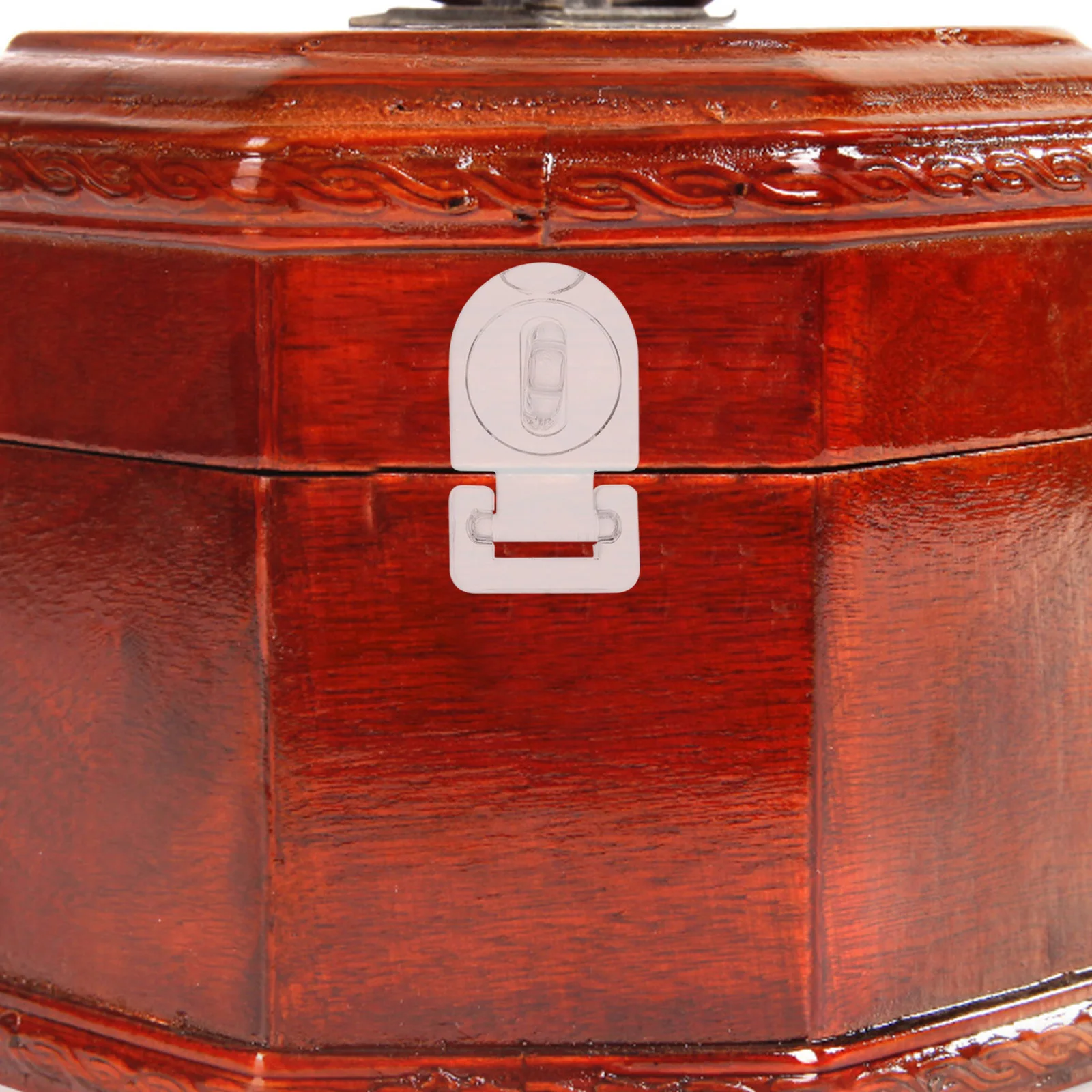 

10 set Clear Acrylic Hinge Locks Mini Latch Hasp Buckle Box Cabinet Accessories Flat Mount Locks For Home Office Organizers