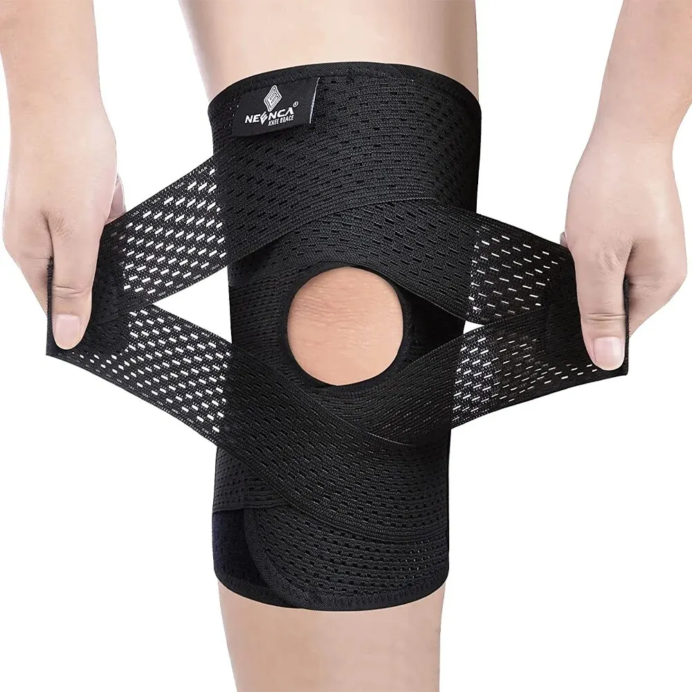 NEENCA Knee Brace for Knee Pain Compression Knee Support with Air Mesh Fabric Side Stabilizers Meniscus Tear ACL Arthritis Relie