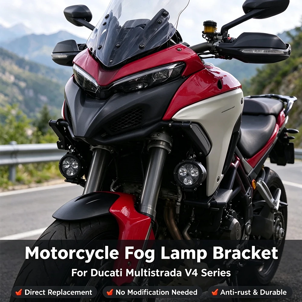 Motorcycle Spotlight Fog Lamp Bracket Auxiliary Lamp Holder Accessories For Ducati Multistrada V4S Sport Pikes Peak