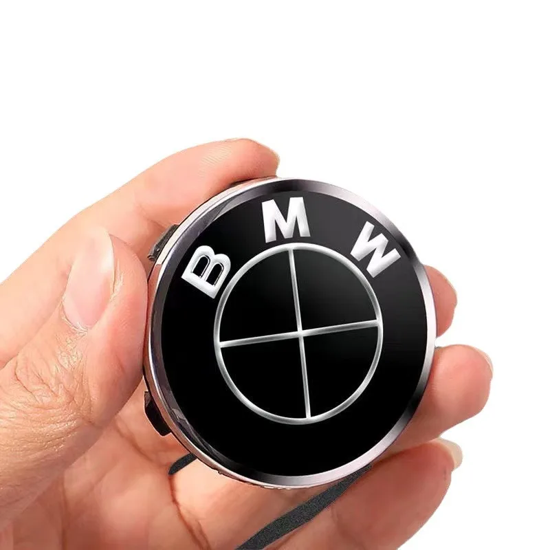 مناسبة لسيارات BMW غطاء محور العجلة 68 مم أزرق أبيض أسود شعار ديكور السيارة غطاء مركزي بلاستيكي 56 مم أسود أبيض