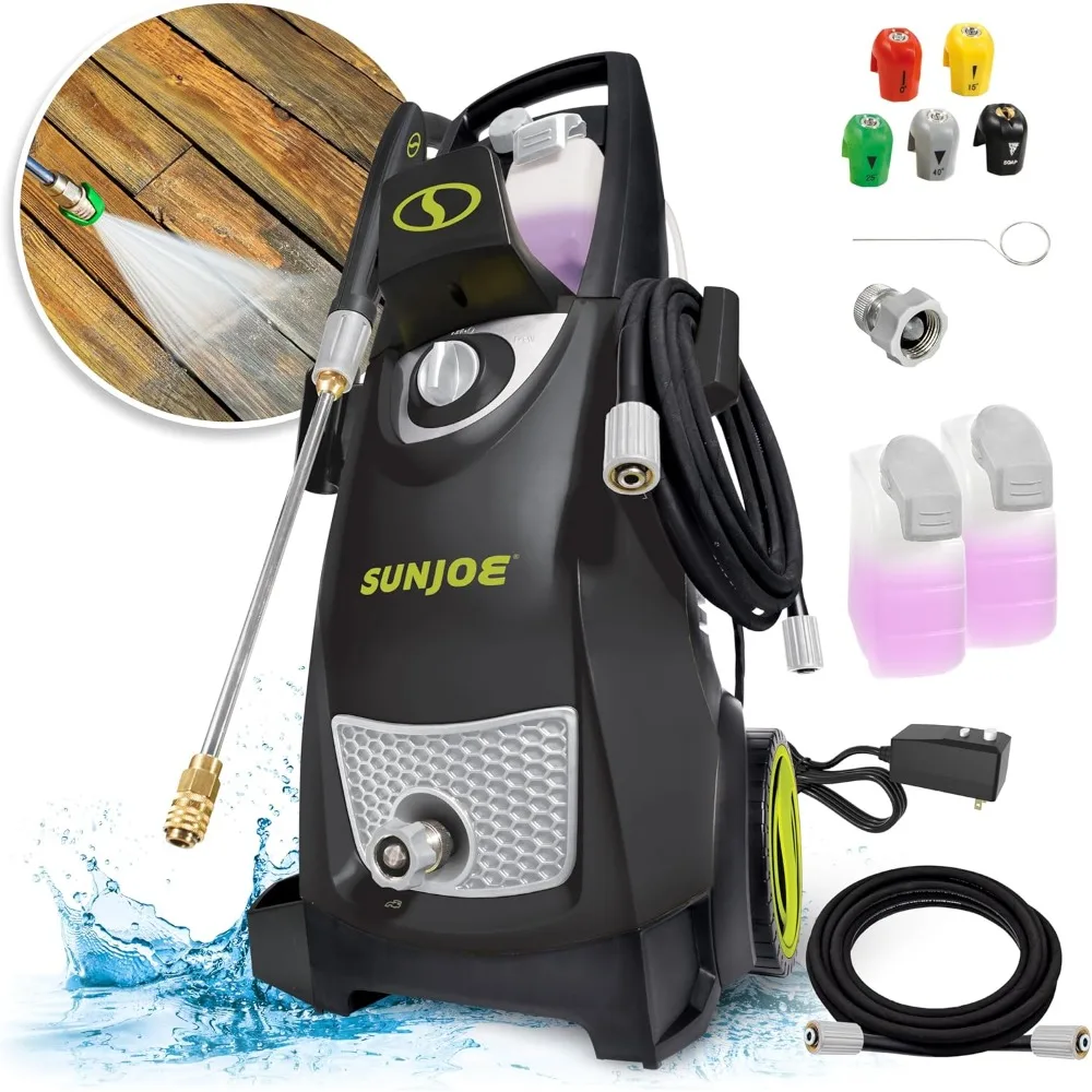 

Sun Joe SPX3000 Electric Pressure Washer, 2030 PSI | 1.2 GPM Rated Flow | Dual Detergent Tanks | Ideal for Cars/Fences/RVs/ATVs