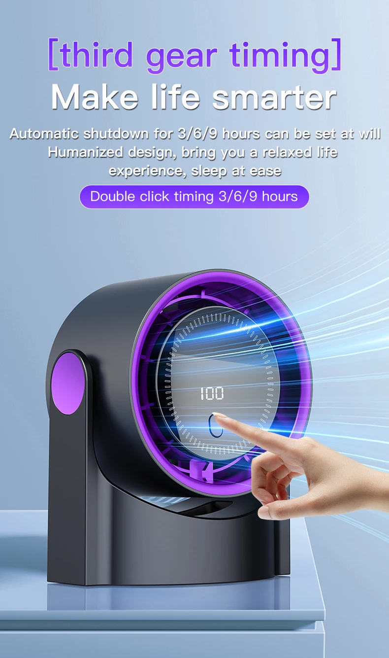 TINSOL Desktop-Luftzirkulationsventilator, kabelloser, tragbarer, leiser elektrischer Ventilator für zu Hause, Tisch-, Wand- und Deckenventilator, Luftkühler – Detail 16