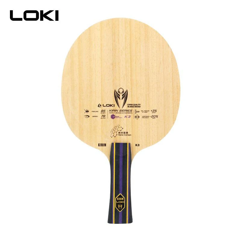 

LOKI Kirin K3 Table Tennis Blade 5 Wood 2 Carbon Pingpong Paddle Beginner Training Ping Pong Racket OFF+ 10pcs Wholesale