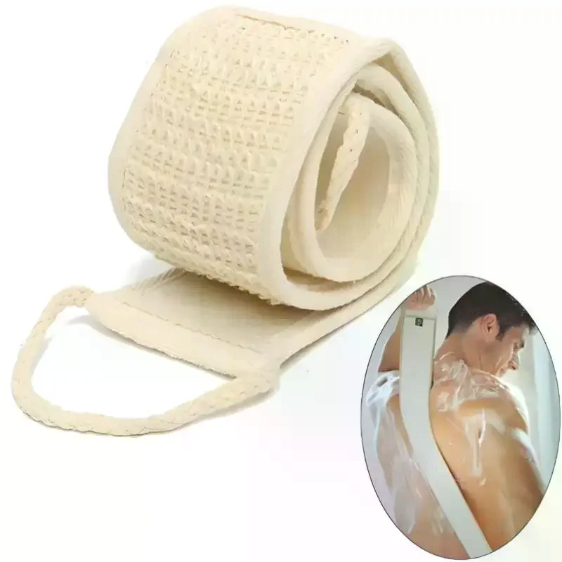 Exfoliating Body Scrubber - Soft Washcloth For Dead Skin Removal & Dry Brushing | Long Bath Sponge With Strap For Shower & Spa