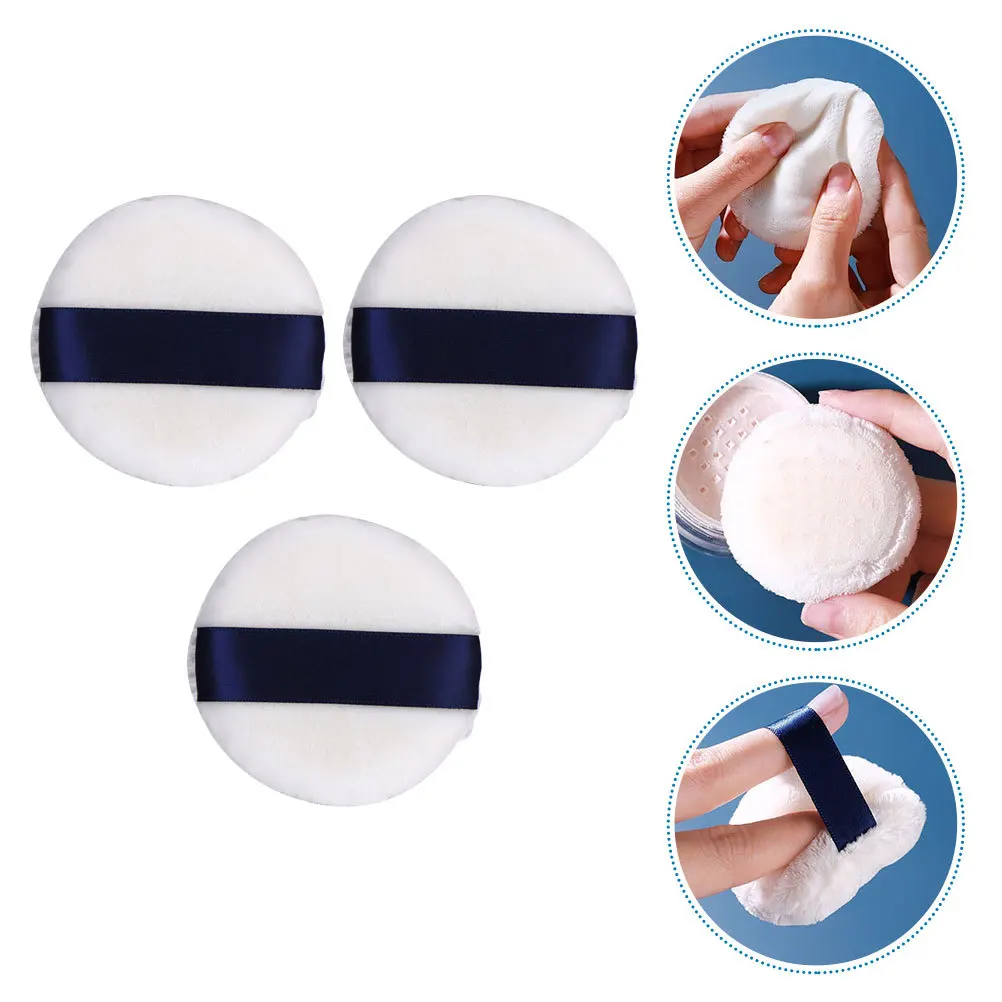 

3Pcs Soft Touch Powder Puff for Liquid Foundation Cream Sunscreen Blending Easy Hold Design Reusable Applicator Puff