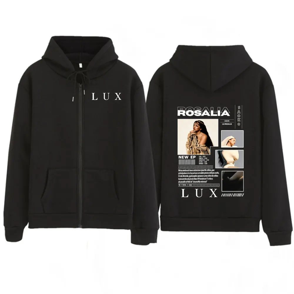 

Толстовки на молнии Intage Tops Rosalia LUX Tour 2026, мужские и женские, повседневная одежда в стиле Харадзюку, забавная флисовая уличная одежда с длинными рукавами