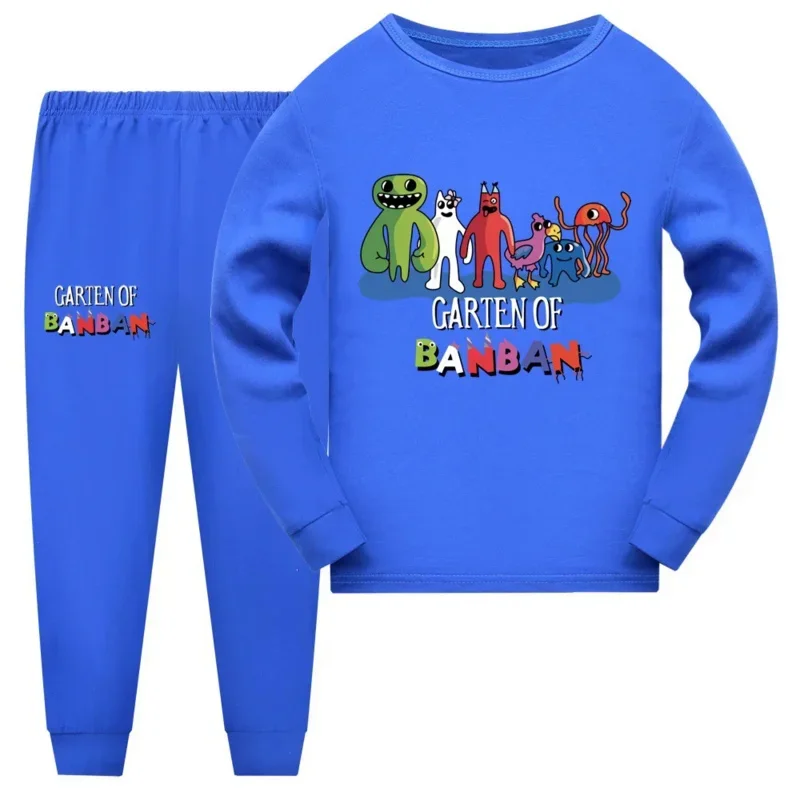 Garten of Banban Game Toddler Boys Girls Clothes Autumn Spring Pajamas Long Sleeve T Shirt pants Costume Kids Casual Sportswear