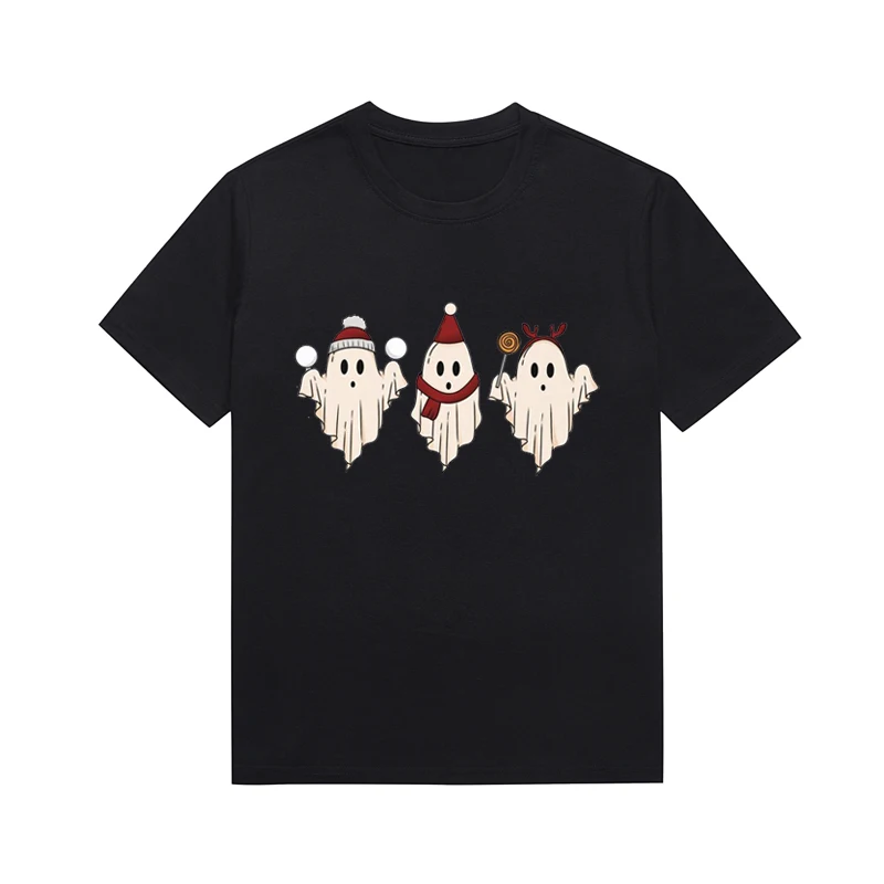 Christmas Funny Cloth Puppet Graphic Top Streetwear Harajuku Female T Shirt Custom Tee Drop Shipping