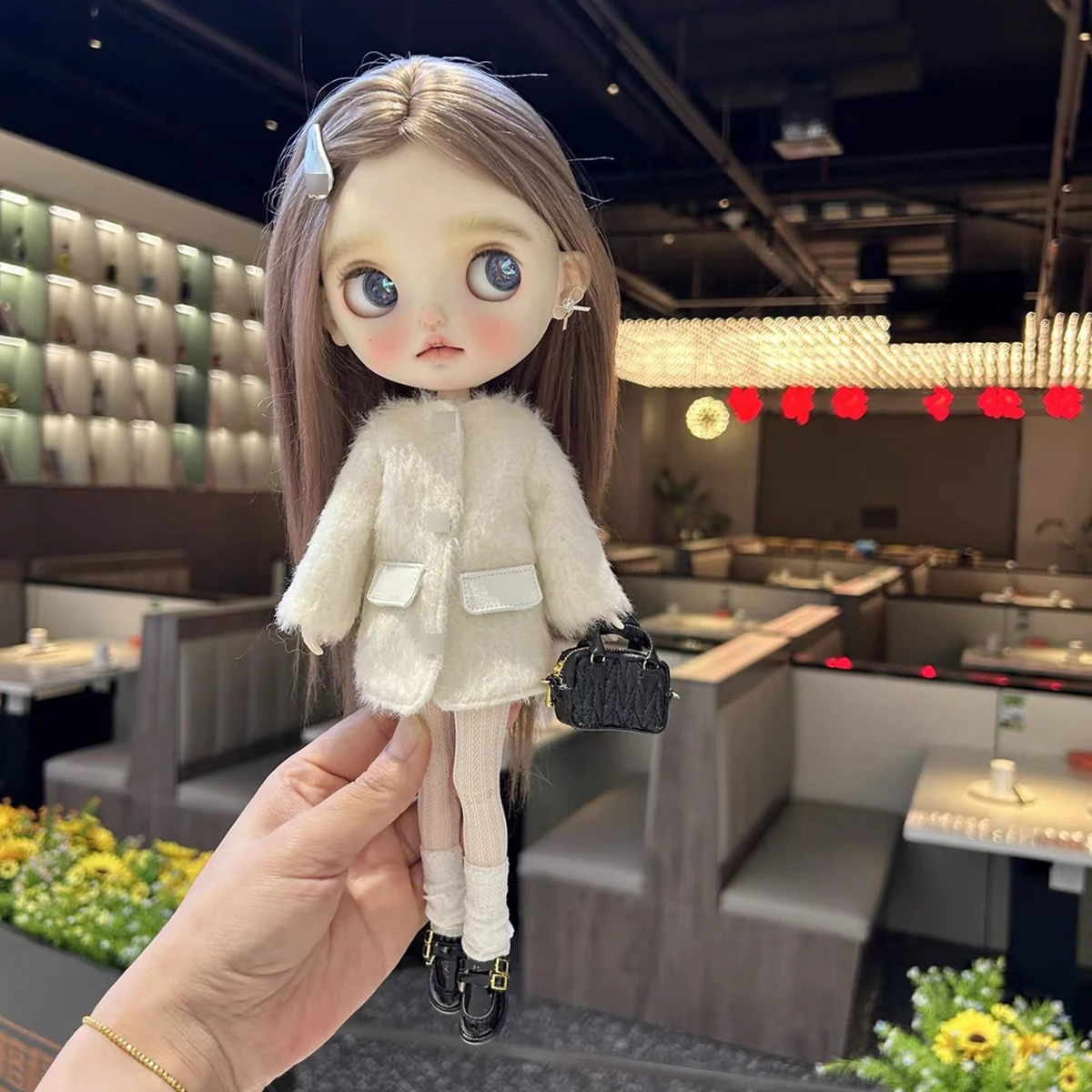 

ICY DBS Blyth, одежда для кукол, аксессуары, зимняя милая маленькая ароматная пушистая темпераментная куртка для 19, совместная кукла Azone OB24