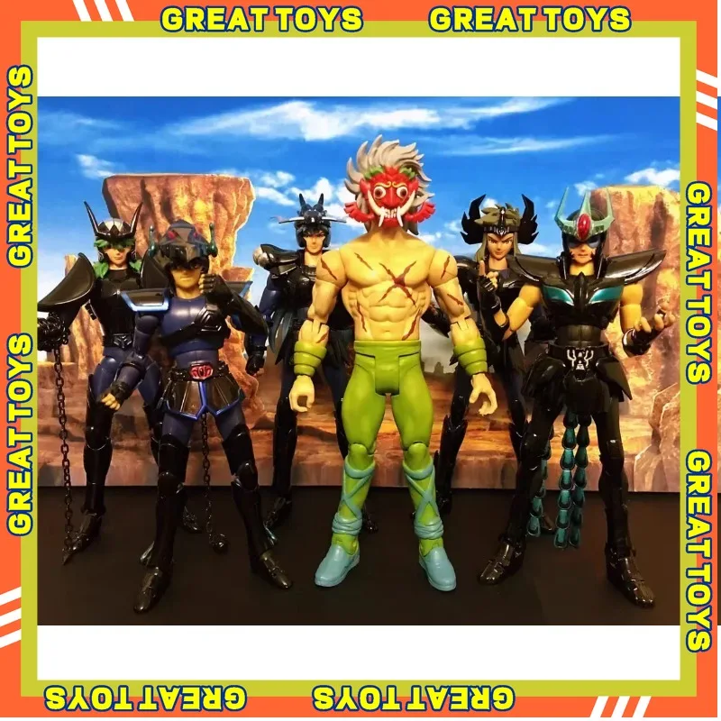 En Stock Saint Seiya Ikki's Master Kouros Death Queen Island Master Kouros figura de acción de resina juguete colección regalo