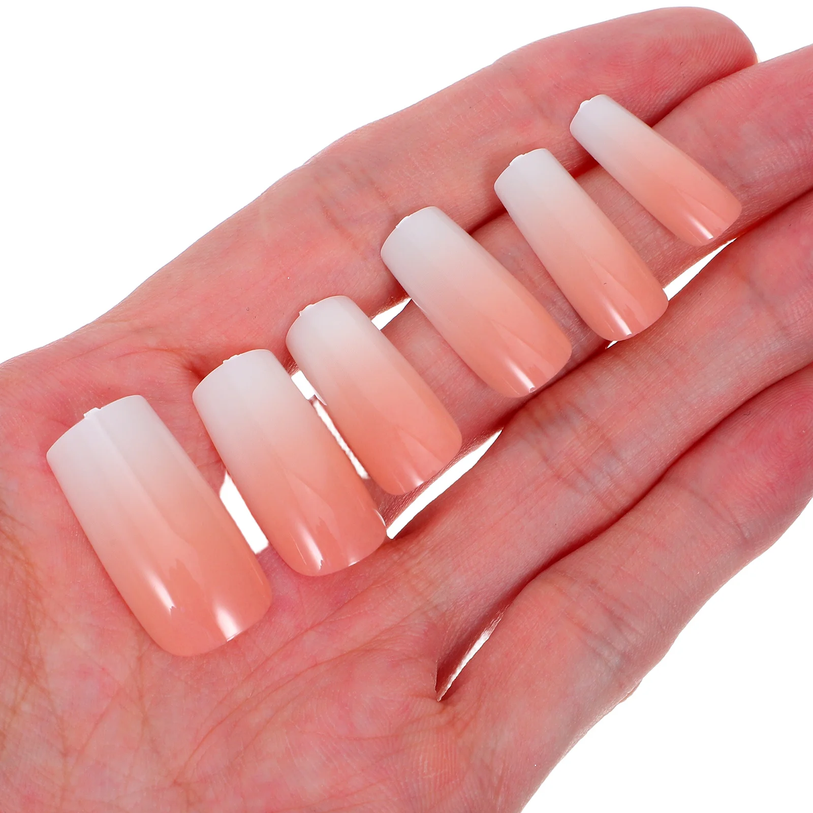 

120Pcs Gradient Press on Nails Short Fake Nails Full Cover Removable Fake Nail Tips for Women Reusable Artificial Fingernails