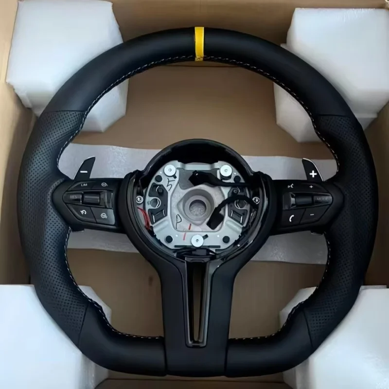 Car Steering Wheel Microfiber Leather F01 F06 F10 F11 F15 F20 F22 F30 F31 F32 F36 E90 X3 X4 X5 M5 M6 Accessories For BMW M3