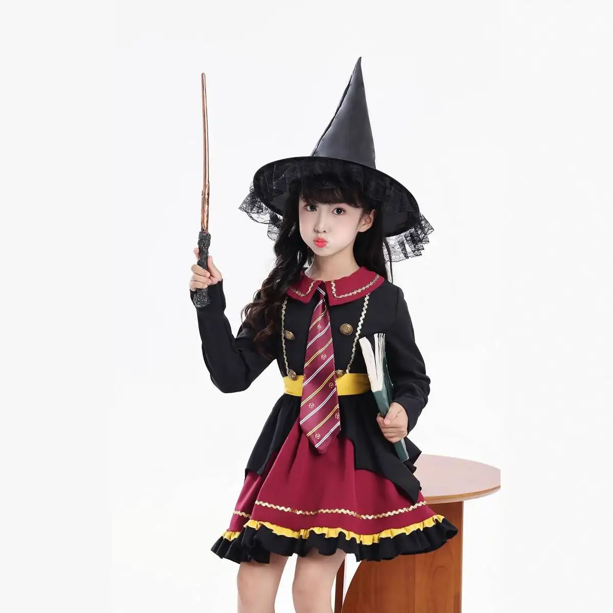 

Хэллоуин для девочек, костюм ведьмы Dr Long Sve, юбка Лолиты для колледжа, сценический наряд