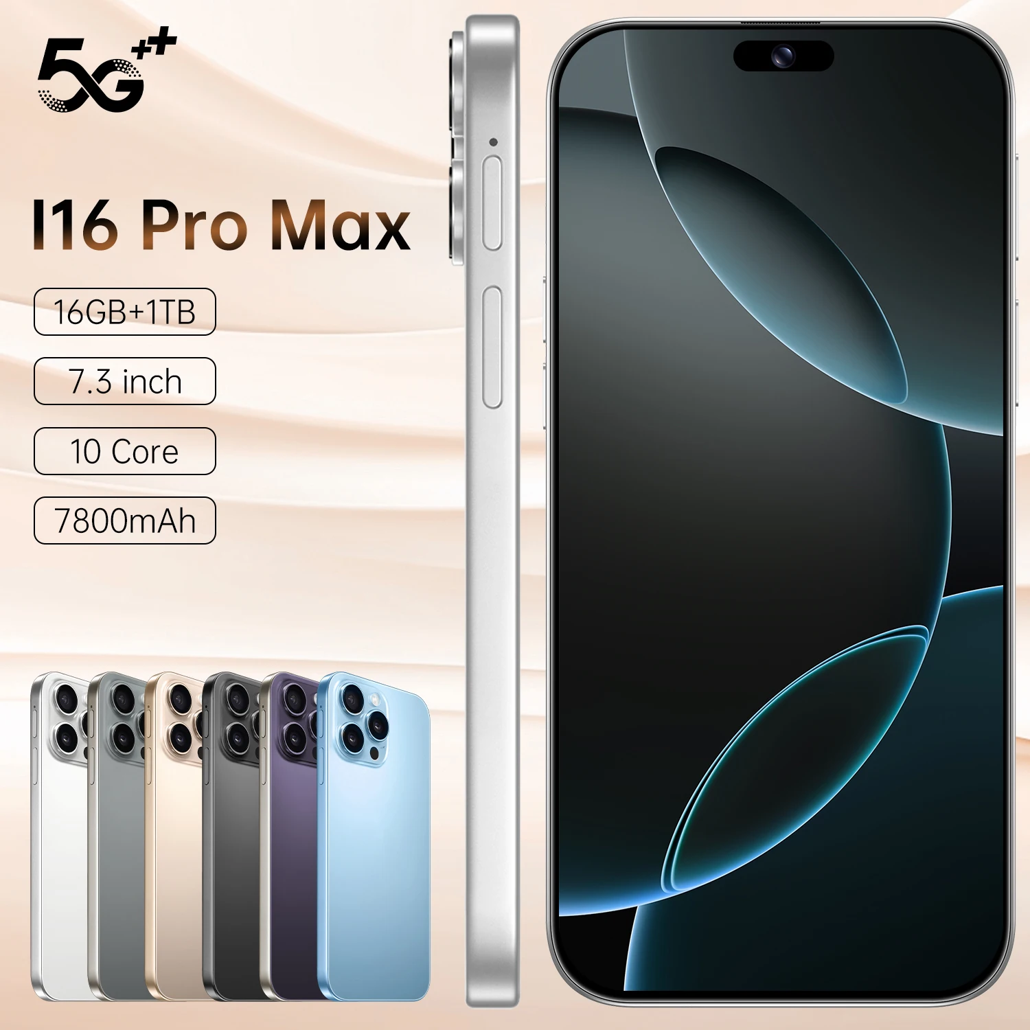 

2026 New High Quality Silicone Case For i16 Pro max 7.3Inch Smartphone Shockproof Cover Lite Moblie Phones Cases Accessories