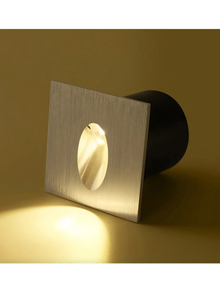 1 واط 3 واط مربع LED أضواء لدرجات السلم الألومنيوم الجدار مصباح راحة LED خطوة مصباح مسار جدار الزاوية مصباح AC85-265V الجدار ضوء DC12V #6