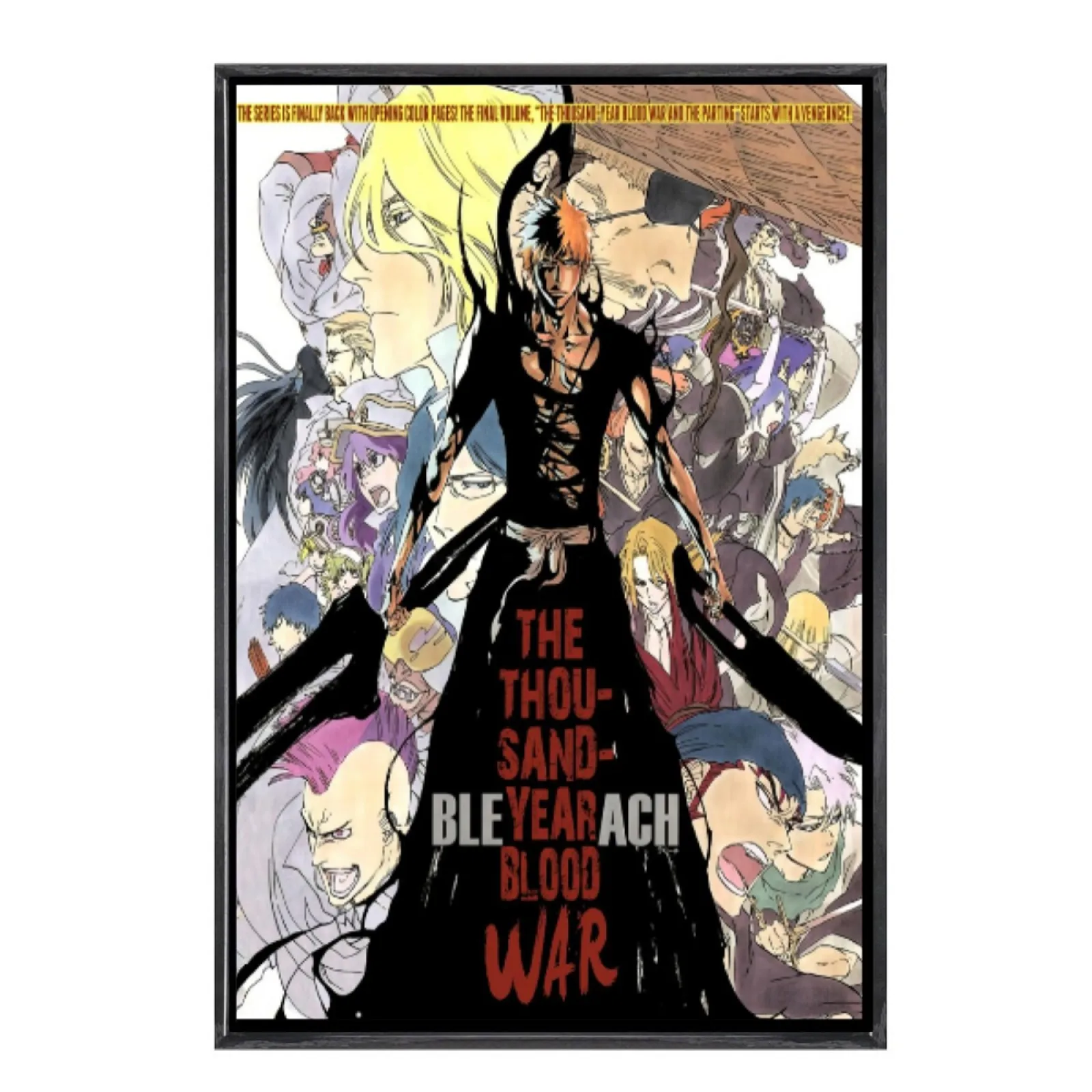 

Японская манга, многоразмерный холст, постер в двойной рамке, настенное искусство, домашний декор отбеливателя для гостиной, спальни