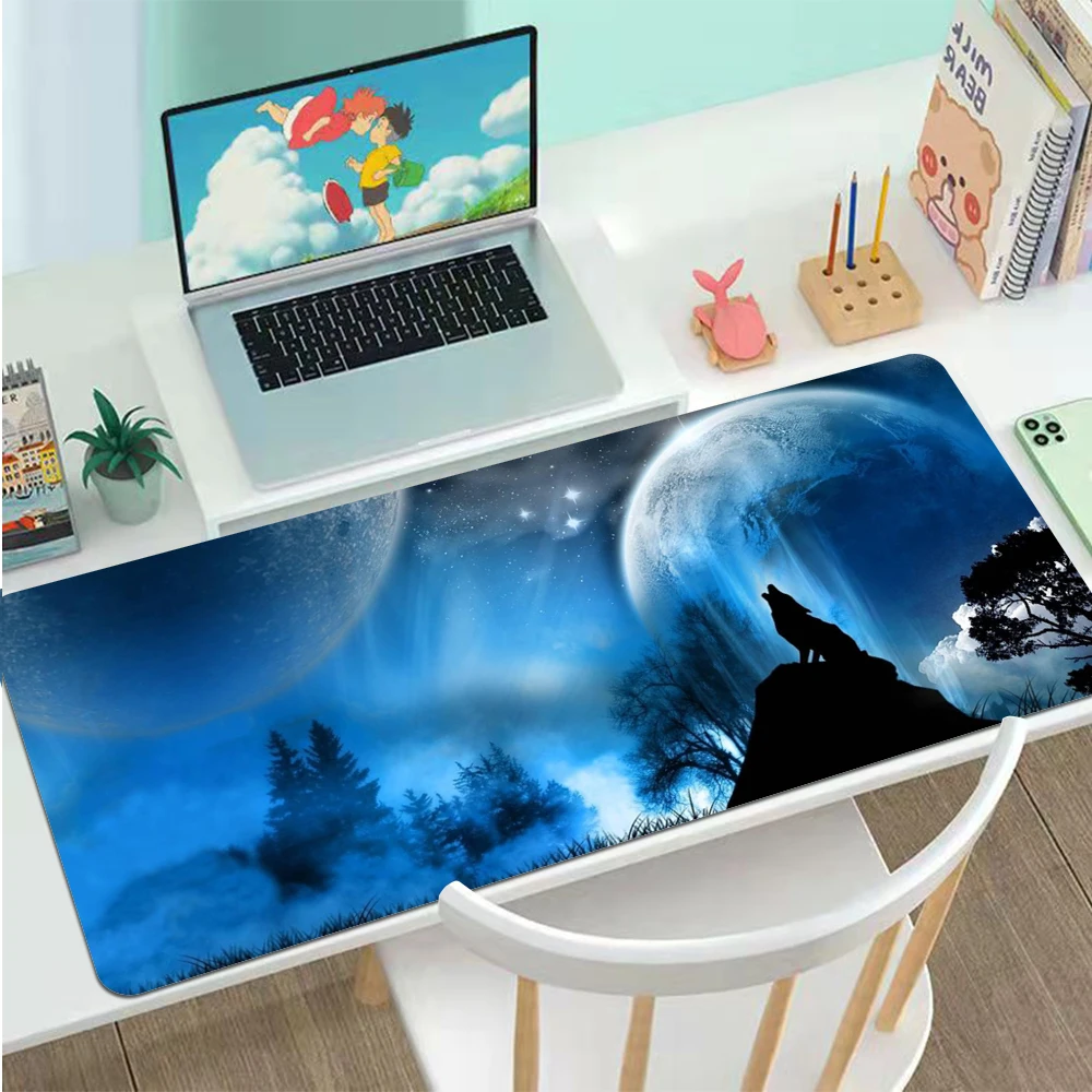 

PC Gamer Cabinet Mausepad Animal Wolf Large Mouse Pad Anime Gaming Laptop Varmilo Gamers Accessories Desk Mat Rug Mice Keyboards