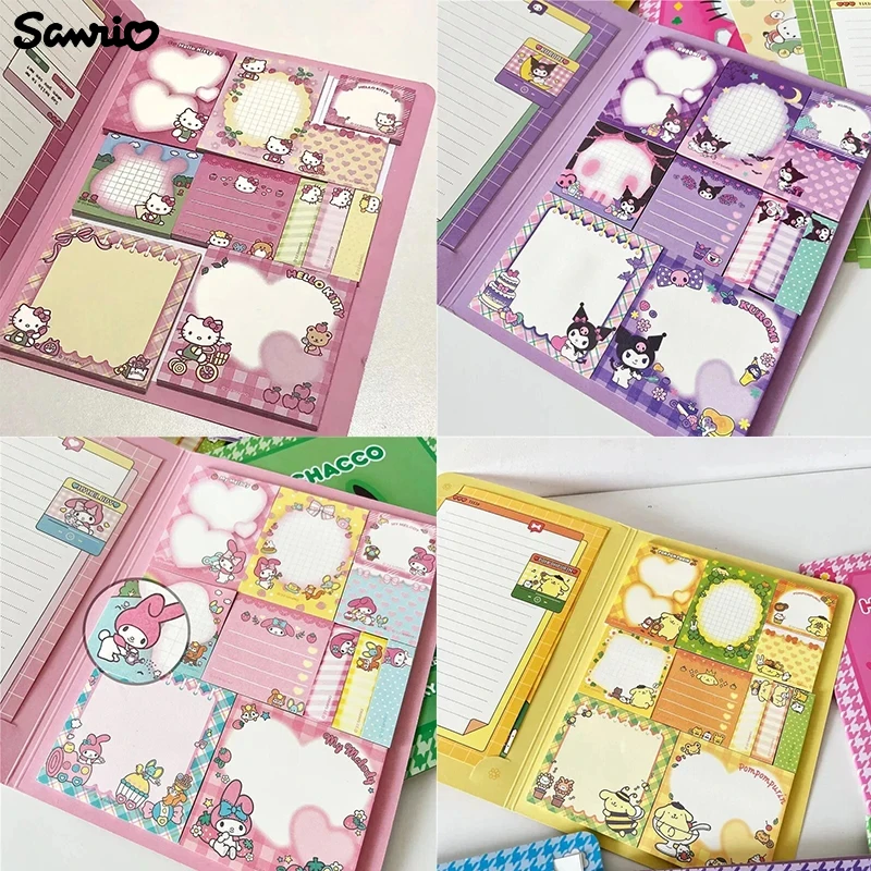 Sanrio Calligraphy Notebook Cartoon Kurome Melody Notepad Post-it Note Hello Kitty Tearable Note Paper Stationery one piece