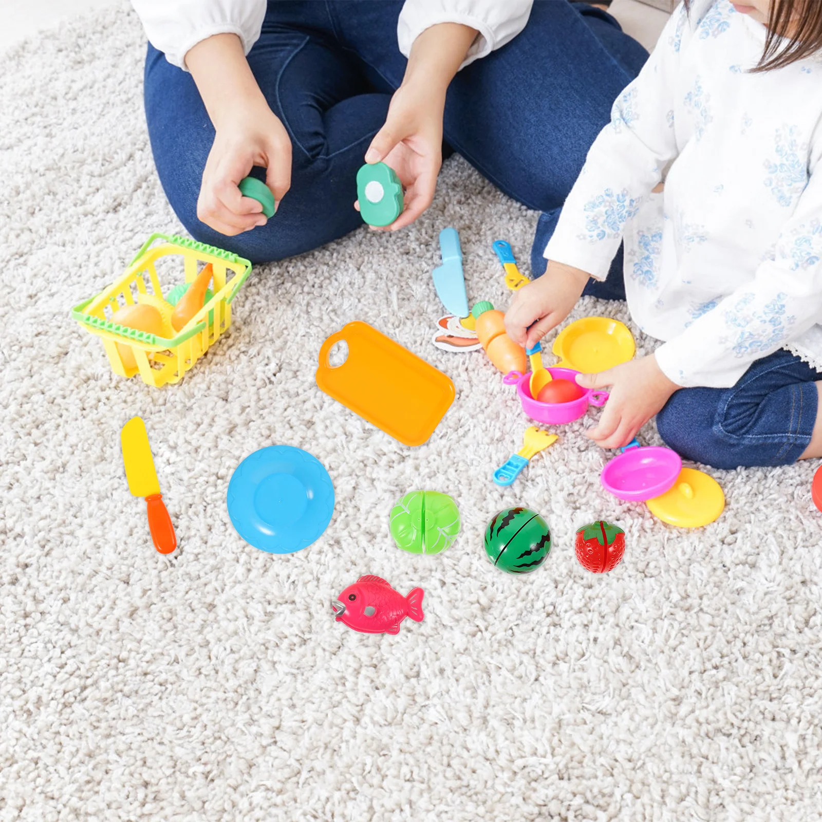 1Set Kind Snijden Simulatie Keuken Speelset Educatief Interactief Pretend Food Fruit Groente Snijset voor kinderen