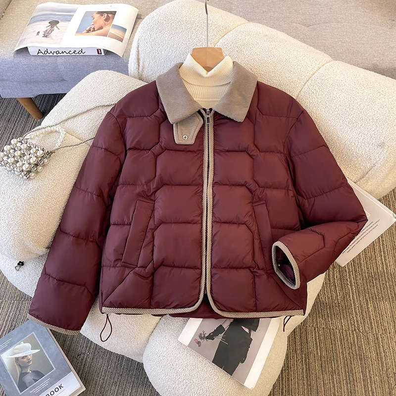 سترة نسائية من القطن خفيفة الوزن مناسبة للخريف والشتاء وصلت حديثًا مقاس صغير وصديقة #3