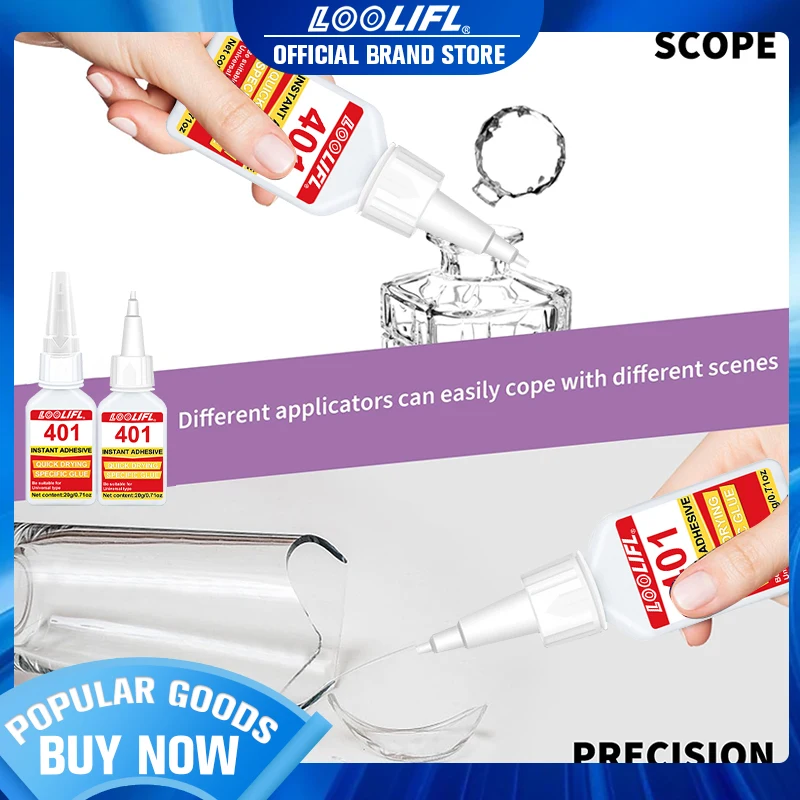 20ml 401 Super Glue for Car Windshield Window Glass Repair Bonding Instant Strong Quick Dry Adhesive High Strength view 5