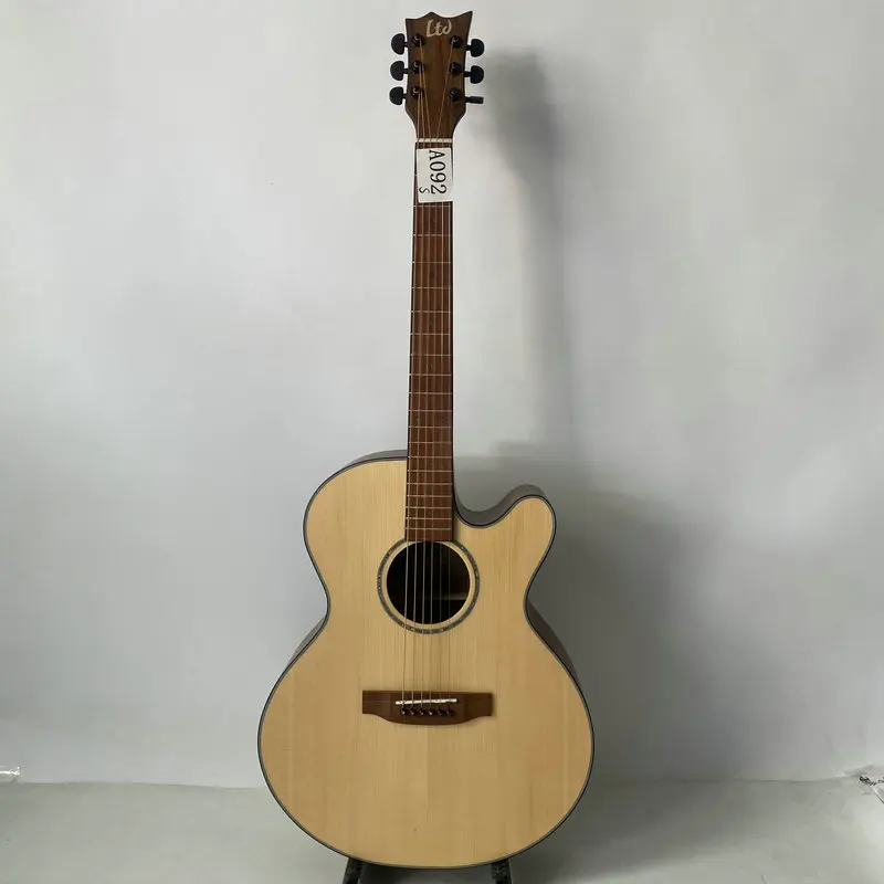 

A092 Sample Order 6 String Acoustic Guitar Solid Spruce Top with Walnut Body 41' Authorised Produced