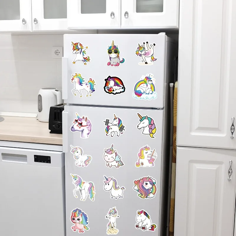 50 pegatinas decorativas de grafiti creativo de unicornio personalizado de dibujos animados