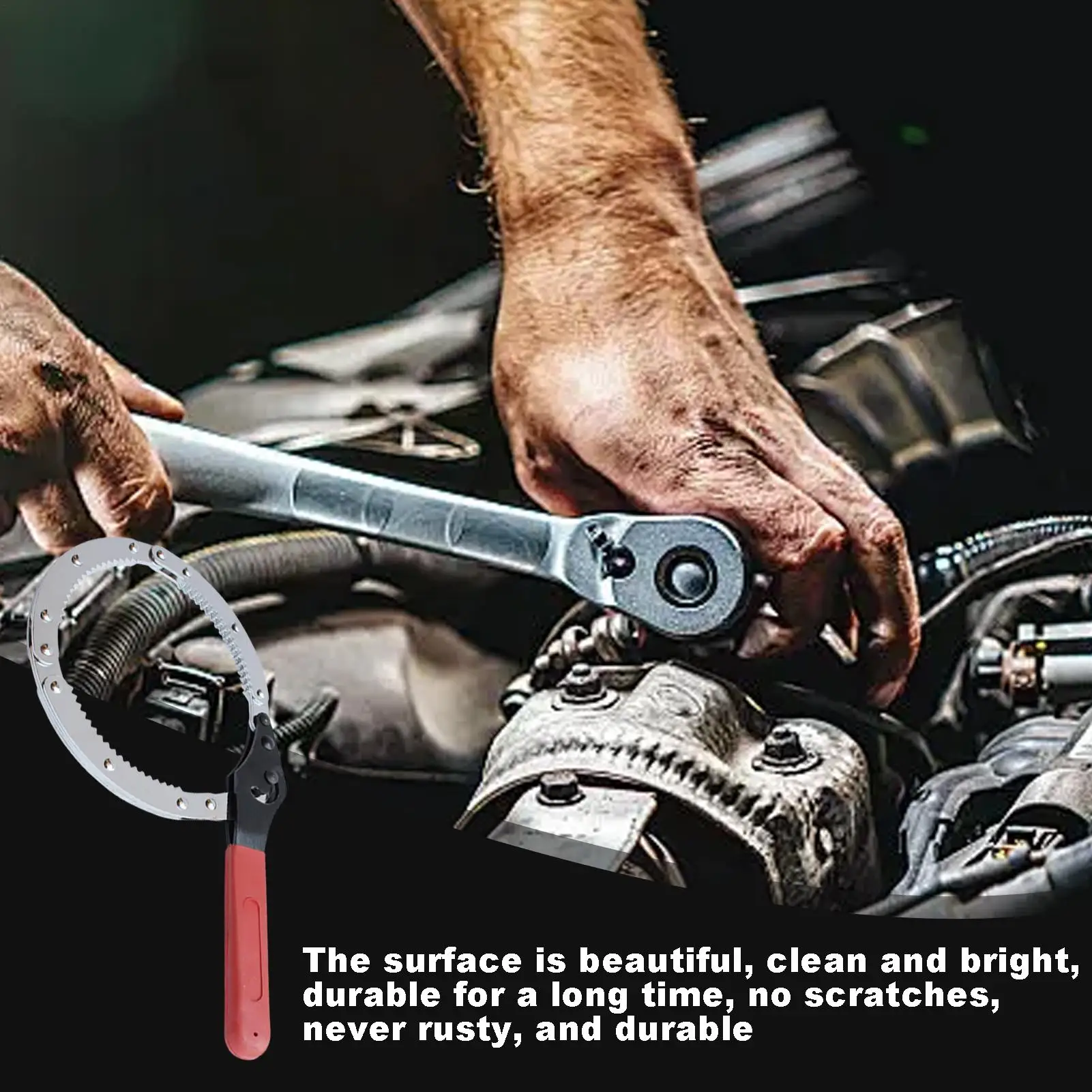 Chain Wrench Tool Heavy Duty Alloy Steel Car Repair Tool Automotive Chain Pipe Wrench For Mechanics Plumbers Home Improvement