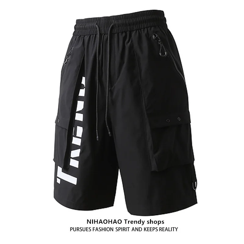 

NIHAOHAO Original Streetwear Oversize Casual orts Men's American Versatile Workwear Functional Sle Youthful Energy