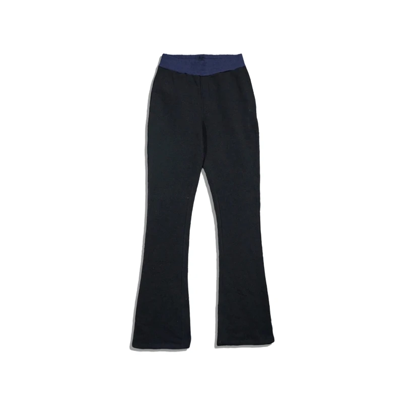 

Мужские повседневные брюки из хлопка и полиэстера, широкие, слегка расклешенные, длинные, в уличном стиле, для отдыха