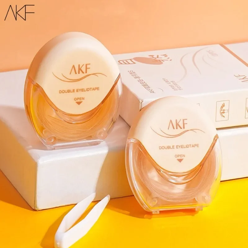 

AKF Natural Invisible Double Eyelid Tape Stickers Fiber Instant Eyelid Lift Paste Long Lasting Bigger Eyes Beauty Makeup Tool