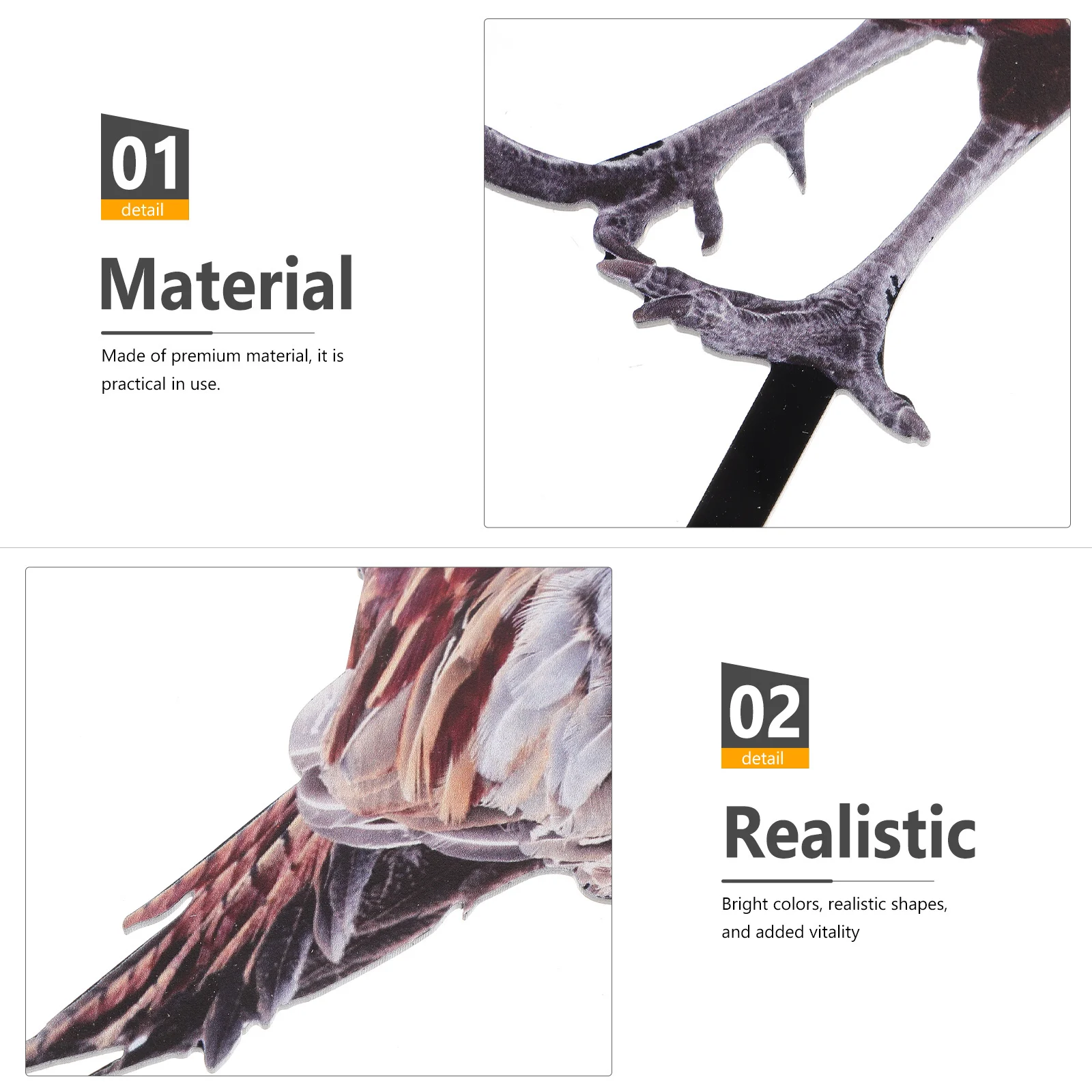 

2Pcs Lifelike Acrylic Pheasant Stake Garden Decoration Durable Realistic Yard Ornament Garden Stakes Art Pheasant Stake Sign