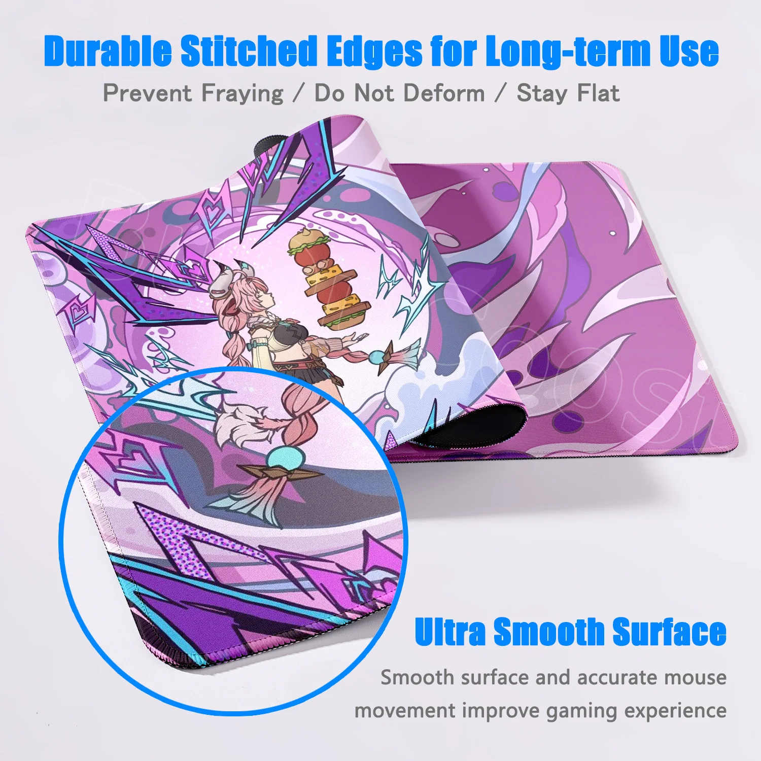 جينشين إمباكت ناتا حصيرة مكتبية لوحة ماوس أنيمي كينيش مولاني فاريسا زيلونين فلينز أليس لوحة ماوس كبيرة لوحة ماوس مضادة للانزلاق