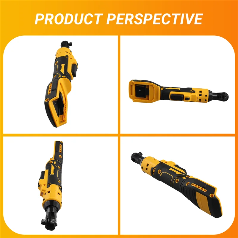 

Electric Ratchet Wrench 91N.M Cordless Driver 3/8In Impact Removal Screw Nut Power Tools For Battery-AA70