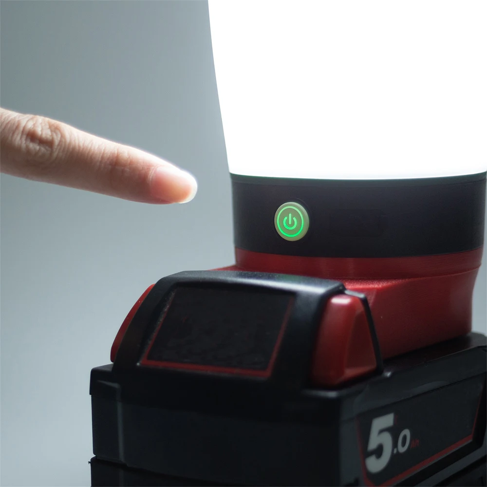 Imagem -05 - Lâmpada de Oficina Portátil Led Luz de Trabalho de Acampamento para Milwaukee 4811-1820 48-11-1822 18v 20v Bateria de Lítio sem Bateria