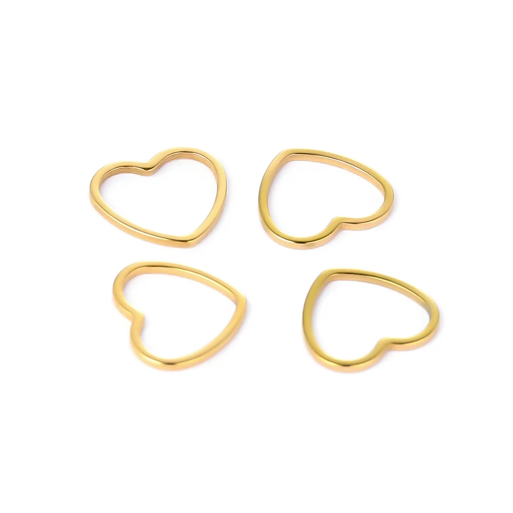 20 Stück 12mm Herz-Anhänger aus Edelstahl, Armband-Verbinder, Ohrring-Zubehör, DIY-Schmuckherstellung, handgemachte Accessoires – Detail 4