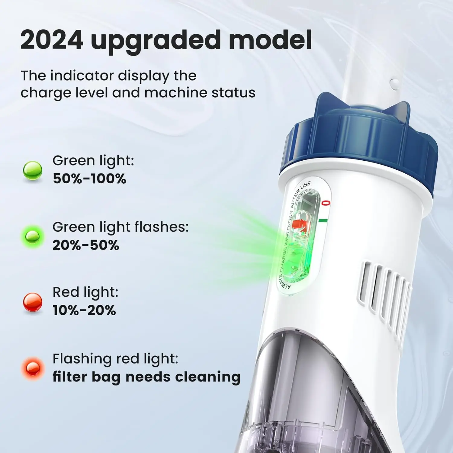 Cordless Pool Vacuum for Above Ground Pool and Pool(2025 Upgraded),60-Minute Runtime
