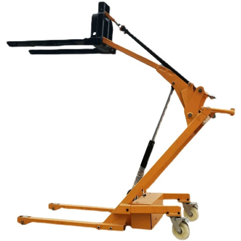 Factory Direct 200kg Portable Steel Forklift Electric Forklift Self Loading Portable Forklift Electric Stacker