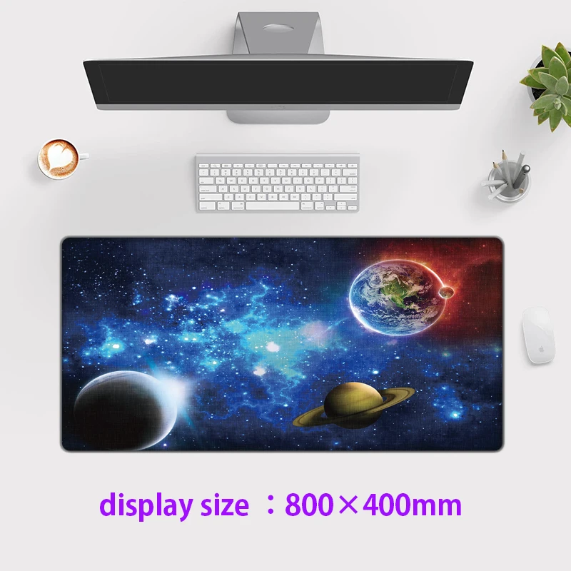 Galaxy Art Printing XL Mouse Pad Gamer Accessory Hot Large  Computer Lock Edge Keyboard Mat Anime Strange things Dropshipping