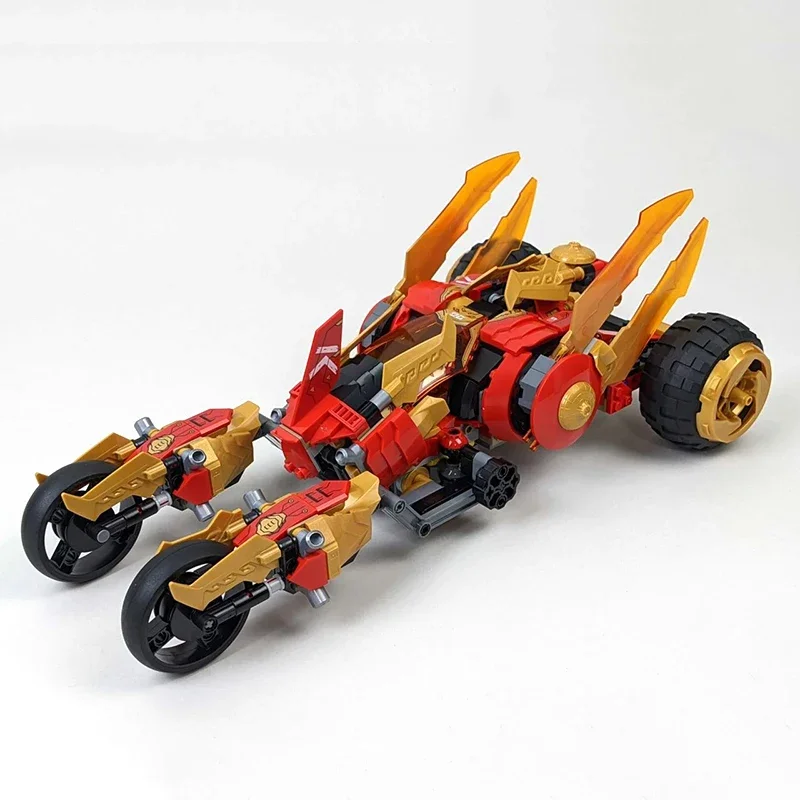 Animated Film Movie Kai\'s Golden Dragon Assault Vehicle Building Blocks 71773 Racing Car Assemble Bricks Toys Gift For Kid Adult