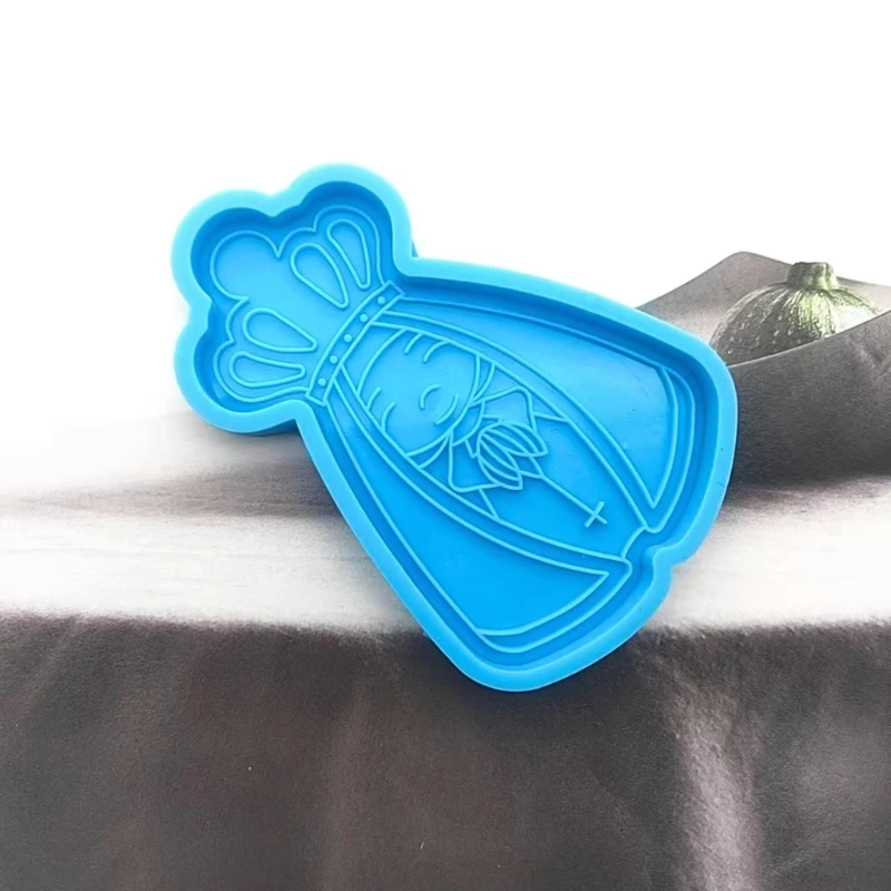 الكرتون الملك شكل المفاتيح سيليكون قالب مع ثقب كيرينغ قلادة اليدوية قالب عيد الحب هدية مجوهرات DIY بها بنفسك الحلي