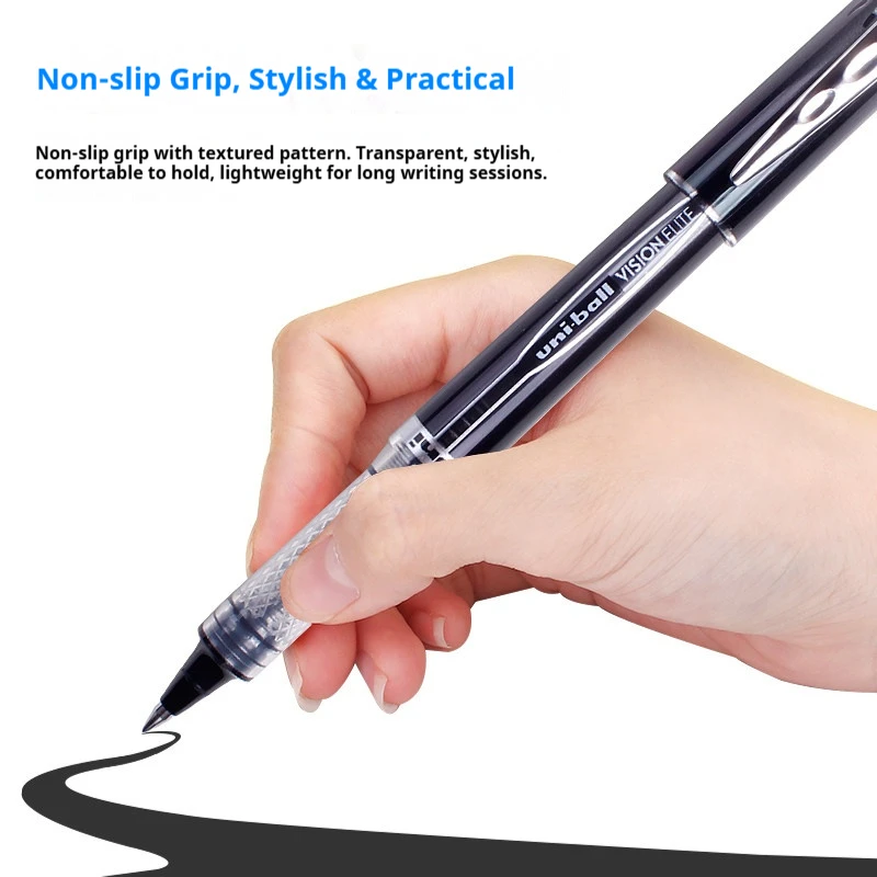 Długopis Uniball VISION ELITE Flight Safe Uni Anti-Leak 0.5/0.8 Gładkie Pisanie Długopisy Rollerball z Żelowym Tuszem do Podróży Służbowych Biura Nauki — zdjęcie produktu 4