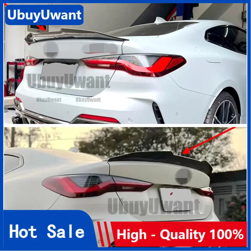 

Автомобильный спойлер для BMW 4Series G22 Coupe/G82 M4 PSM Стиль из настоящего углеродного волокна, задний спойлер, крыло багажника 2020-2024, глянцевый черный