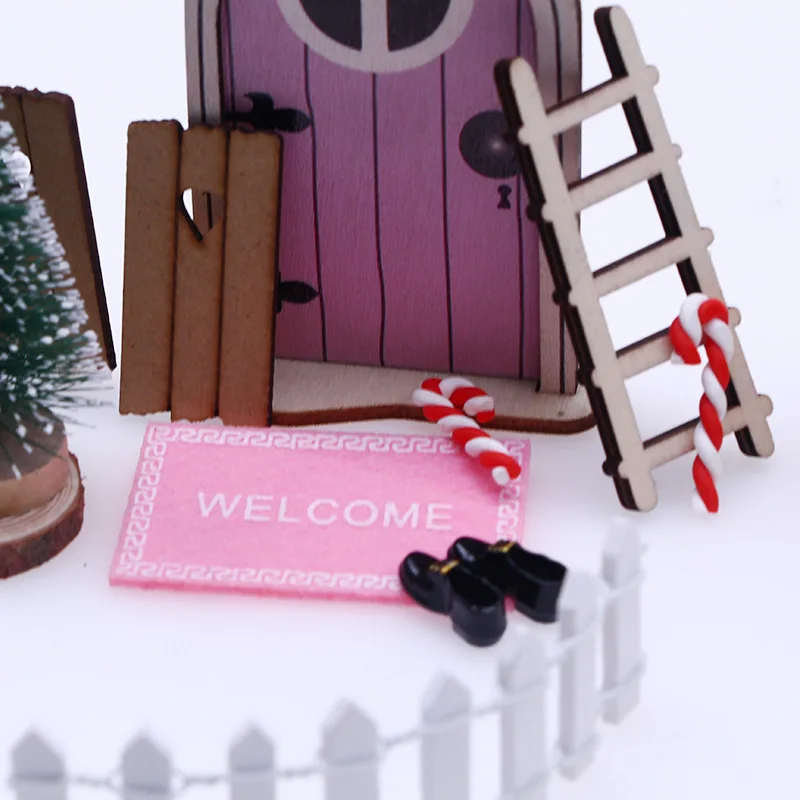 Cross-border hot-selling doll house pink elf door decoration, fairy fairy tale BJD miniature scene simulation model 13 pieces