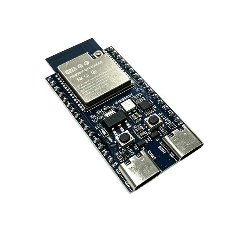Płytka rozwojowa ESP32-C5-N4, niezmontowana, z listwą pinową, podwójnym portem Type-C, dwuzakresowym WiFi 2.4GHz i 5GHz oraz modułem Bluetooth ESP32C5 DevKit — zdjęcie produktu 4